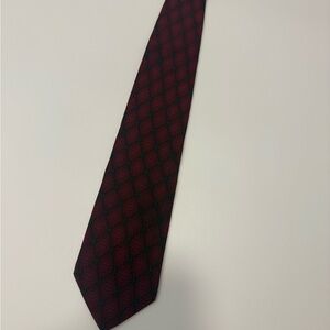 Via Europa Silk Burgundy and Black Men's Tie